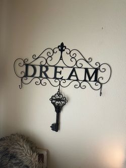Cute Metal Sign w/ hooks  $10.00