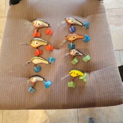 8 Bagley Balsa Wood Fishing Lures 