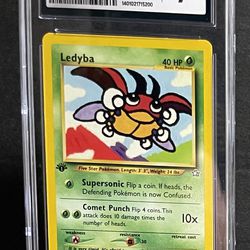 Ledyba 63/111 1st Edition CGC 7 2000 Neo Genesis Graded Pokemon Card