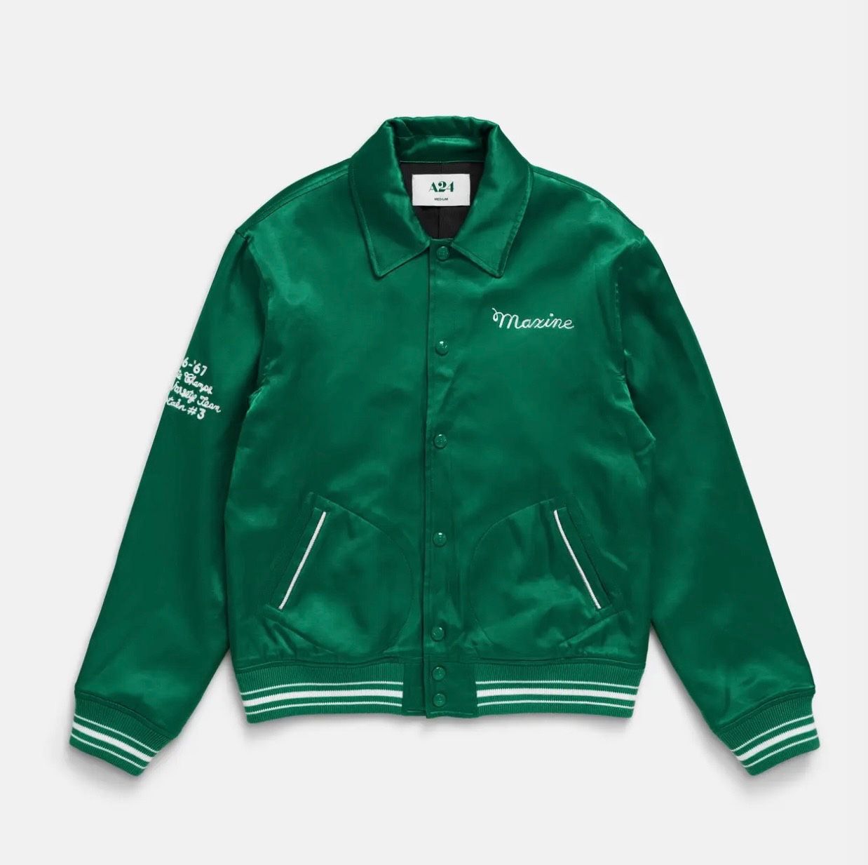 A24 MAXXXINE MINX Varsity Bomber Jacket Mia X Pearl Ti West Horror - Small