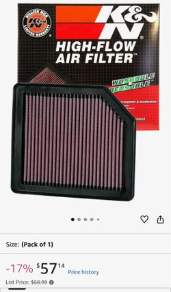 K&N High-Flow Air Filter (2006-2011) Honda Civic