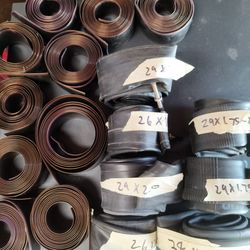Bicycle inner tubes and Mr. Tuffy liners
