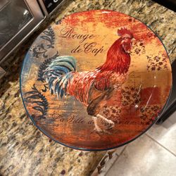 Dinner plates set of 7 Rooster design