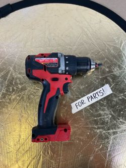 For parts - damaged, stuck bit, 2801-20 1/2” Drill/Driver Milwaukee tool only, no battery