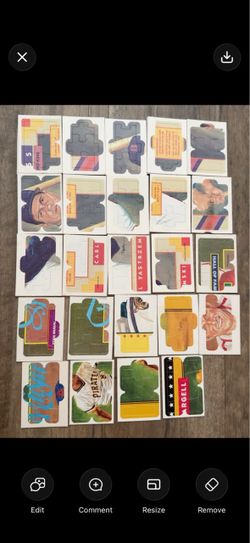 Vintage Donruss Leaf Diamond King Puzzle Pieces Lot – MLB Hall of Famers