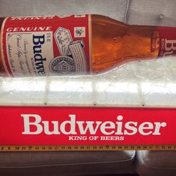 Budweiser Beer Bottle Pool Table Bar light WORKING