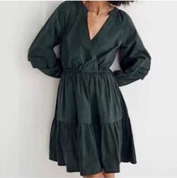 Madewell Crinkle Poplin Wrap Mini Dress