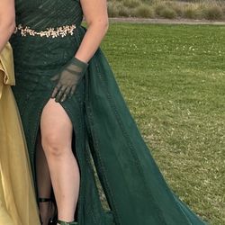 Green Elegant Dress Wedding Prom Quince