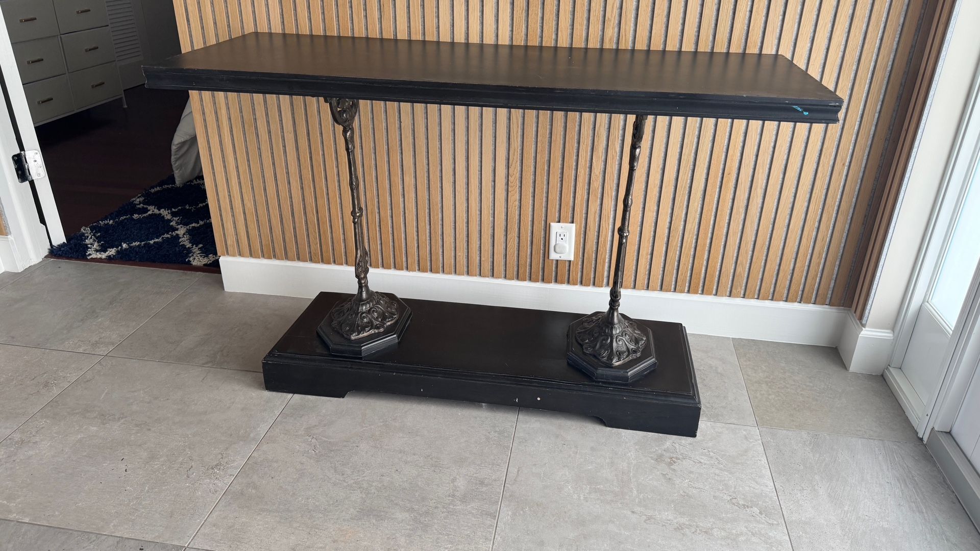 Restoration Hardware Zinc & Cast Iron Console Table
