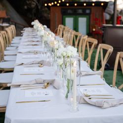 Ivory Table Cloth + Khaki  Napkins