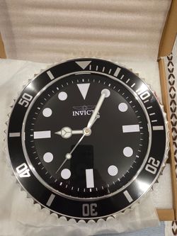 Wall clock Invicta Pro Diver Wall Clock 12" Black Face And Black Dial