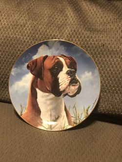 Boxer Dog Collector Plate