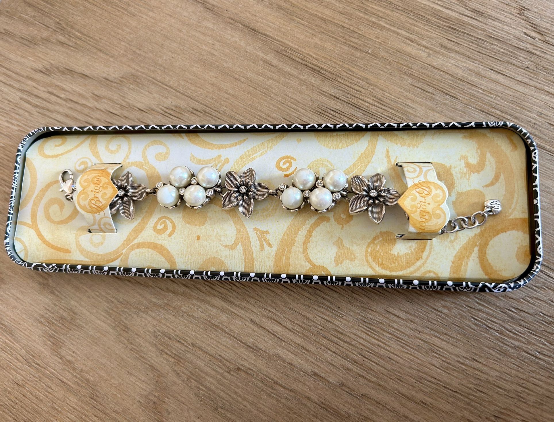 Brighton Pearl Hibiscus Flower Bracelet