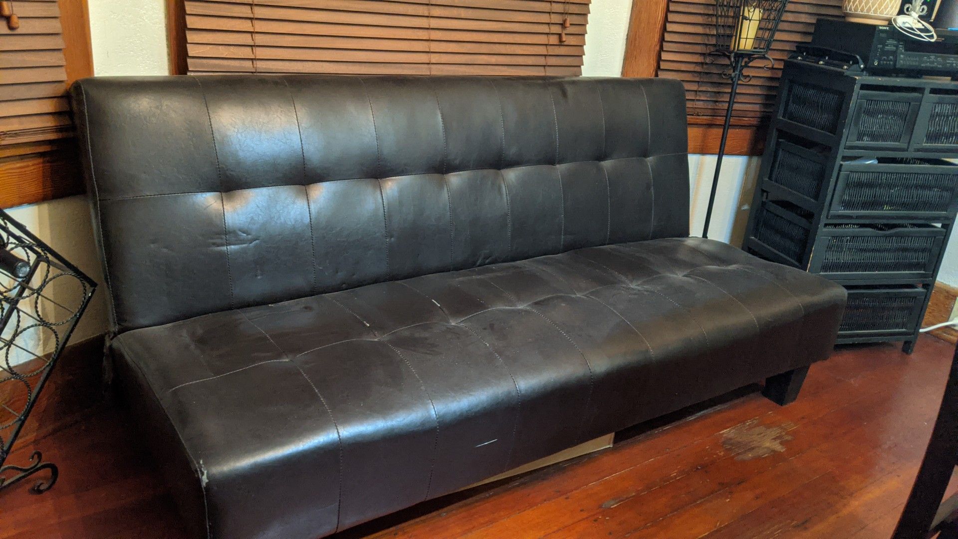 Dark Brown/Black Futon Foldable Couch/Bed for Sale in San Diego, CA ...