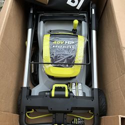 RYOBI 40V HP Brushless 21" Whisper Series Cordless Walk-Behind Multi-Blade Push Lawn Mower - (2) 6.0 Ah Batteries