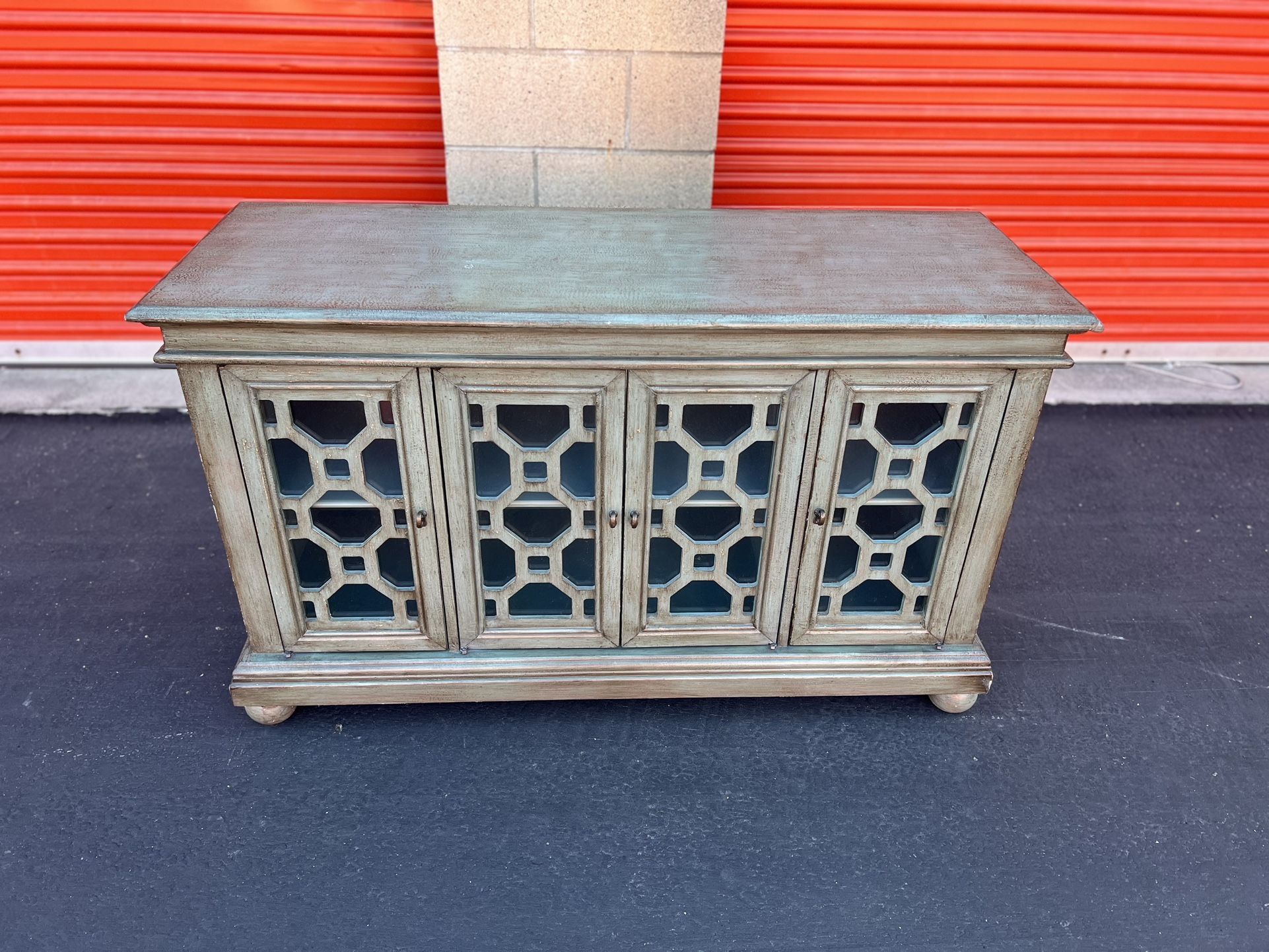 Dark Teal Media Stand / Media Console / TV Stand / TV Console / Buffet ...