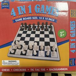 Wooden 4 In 1 Games