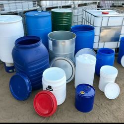 15 / 55 / 275 Gallon Rain Water Barrel and Container