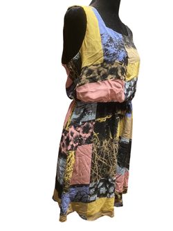 Floral Spash “Patchwork” Print Dress
