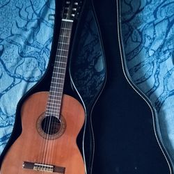 1970's Aria HFA 588 4/4 Classical Guitar With Case