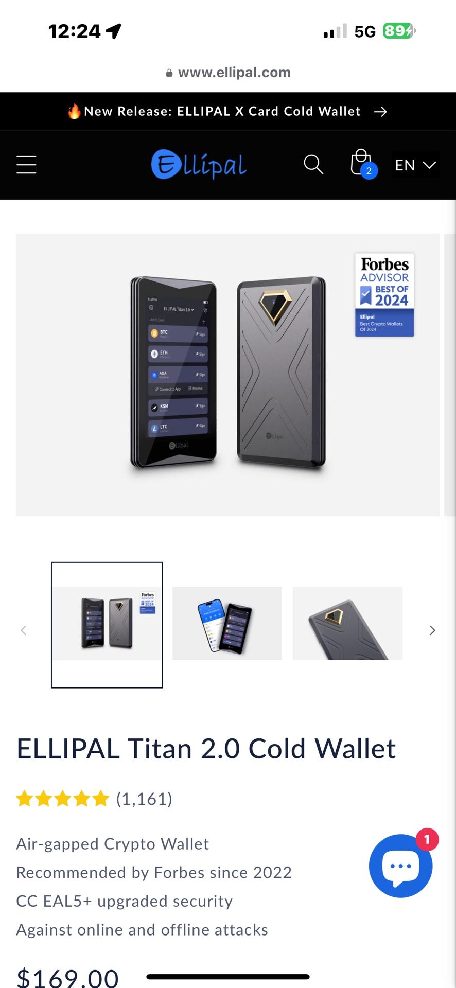 ELLIPAL TITAN PRO 2 COLD CRYPTO WALLET