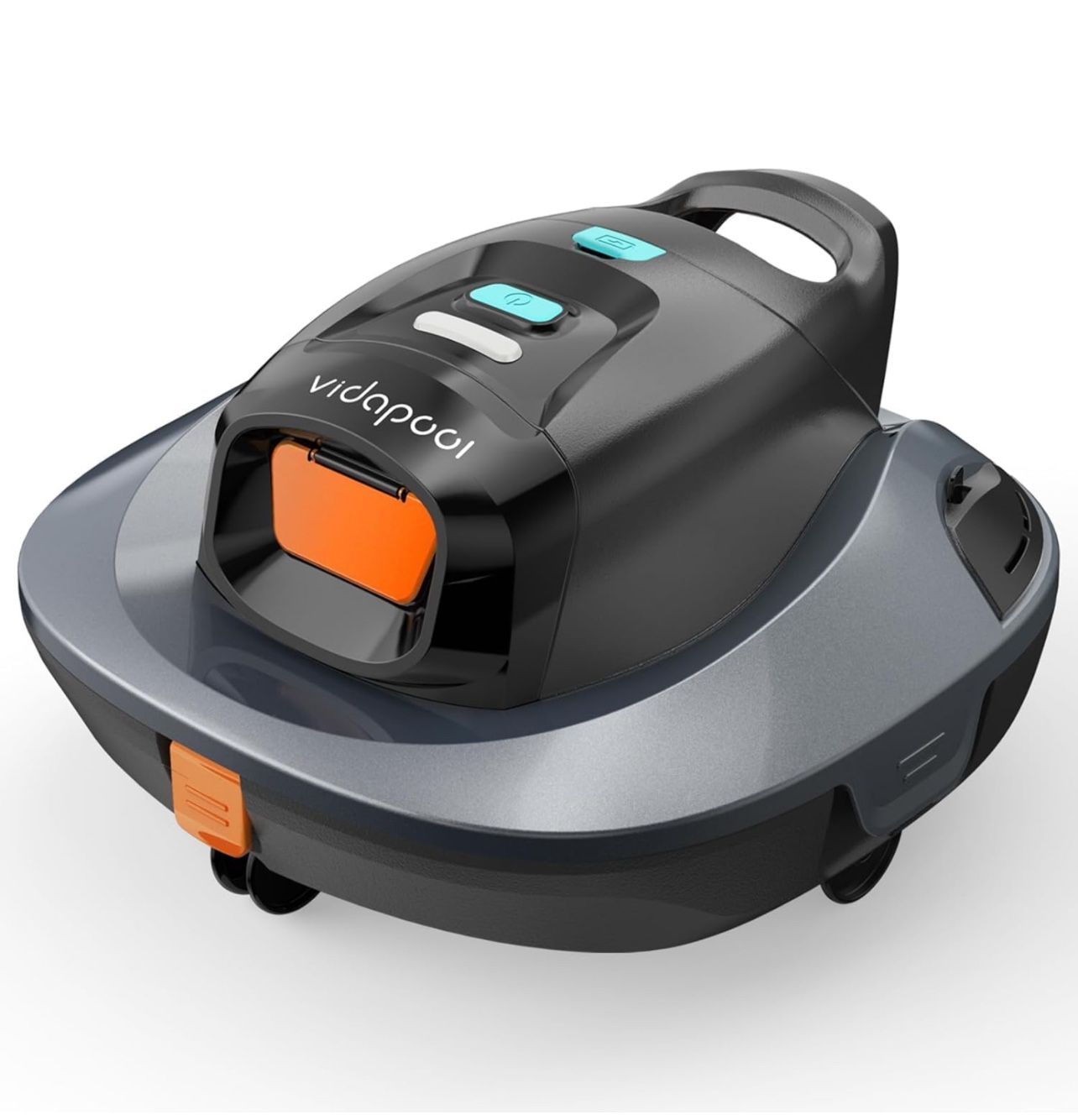 Cordless Robotic Pool Vacuum Cleaner,Portable Swimming Pool Vacuum Self-Parking Technology with LED Indicator,Ideal for above Ground/Flat Pools up to 