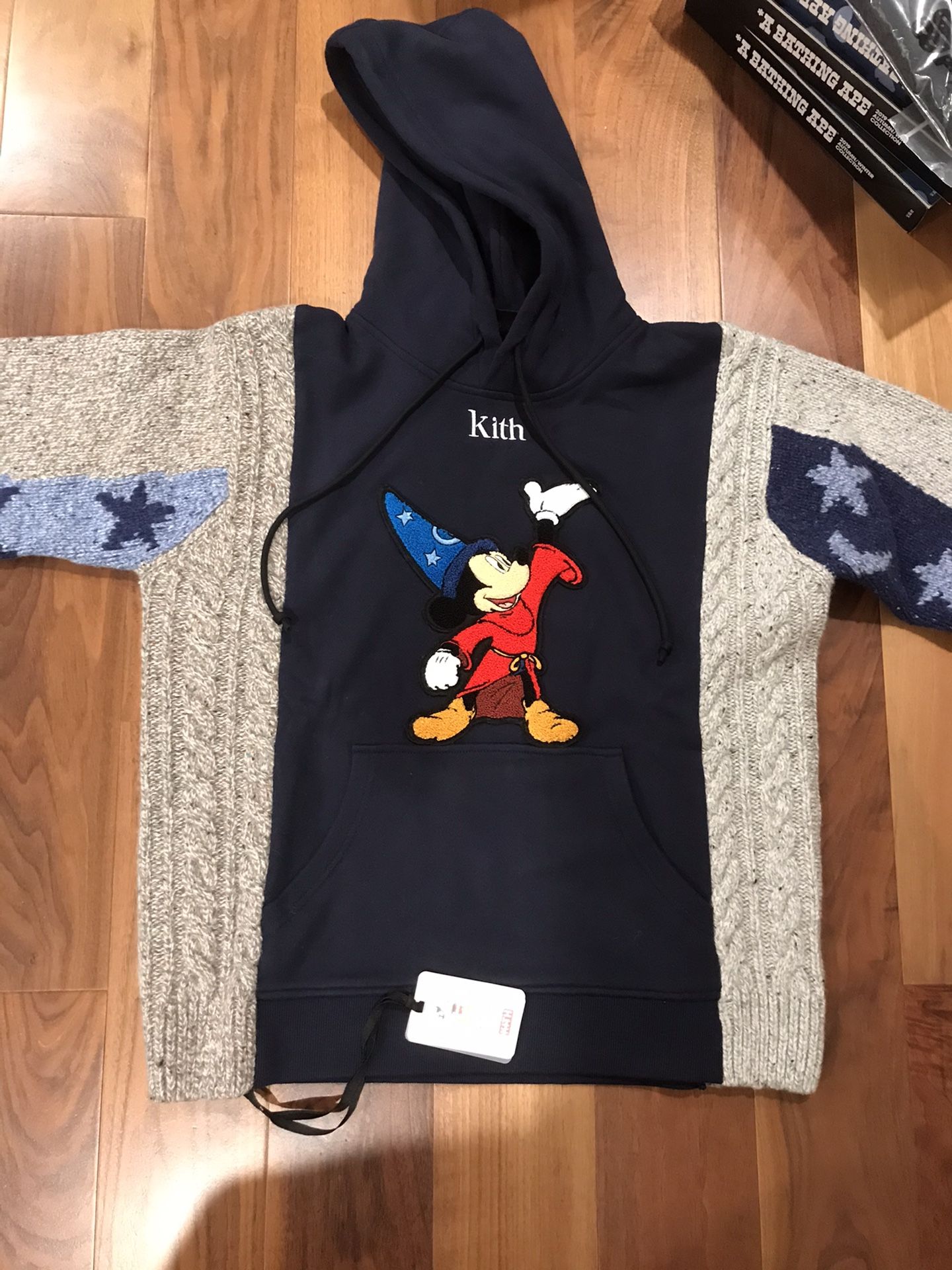 Kith X Disney Adam Combo Knit Hoodie Sz Small-FIRM PRICE