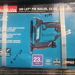 Makita 18v Lxt Pin Nailer 23 GA Tool Only 
