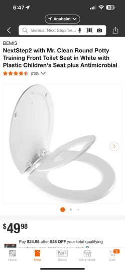 Bemis Next Step Two Toilet Seat With Built-In Potty Seat
