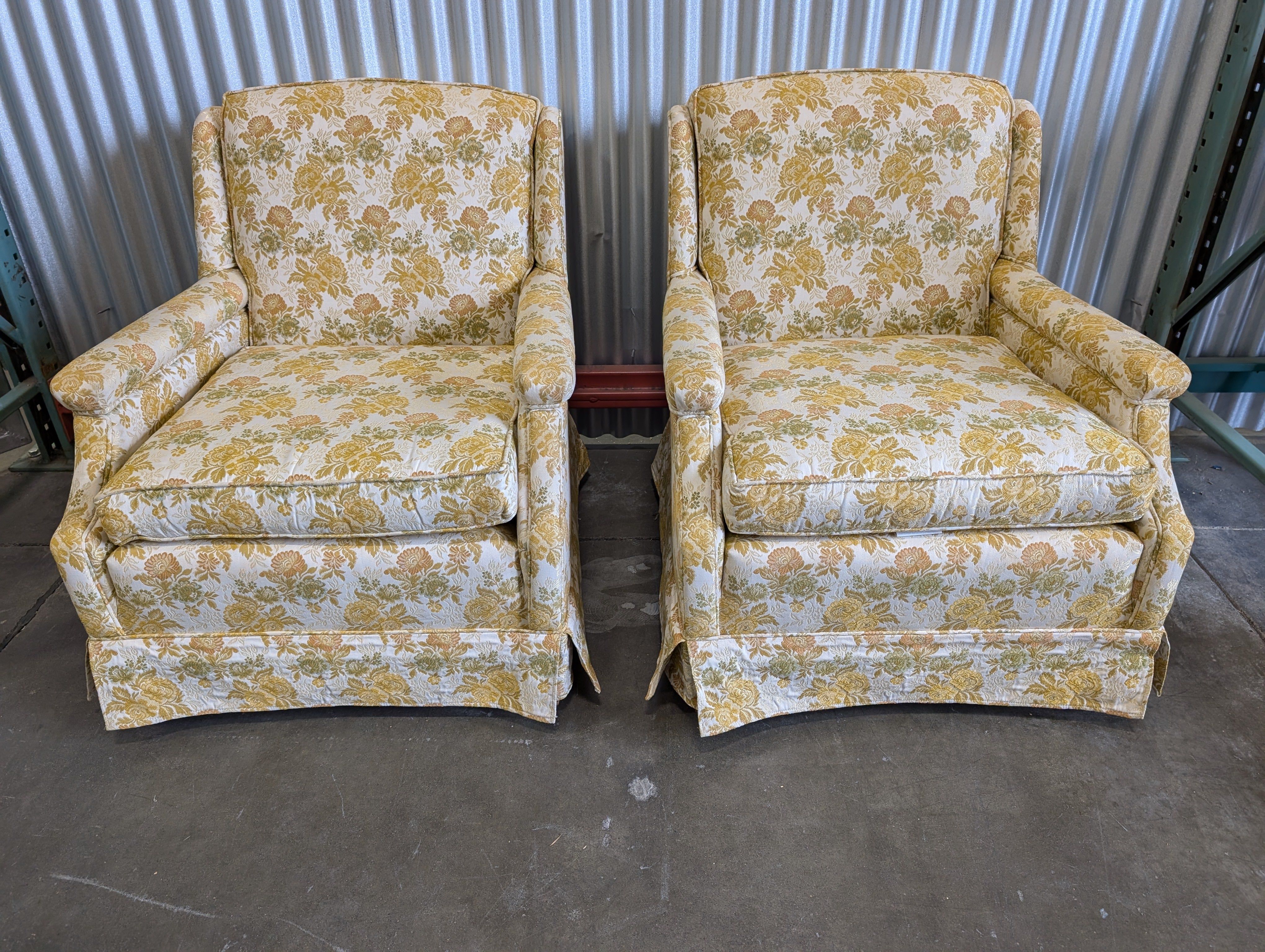 Pair of Vintage Floral Club Chair