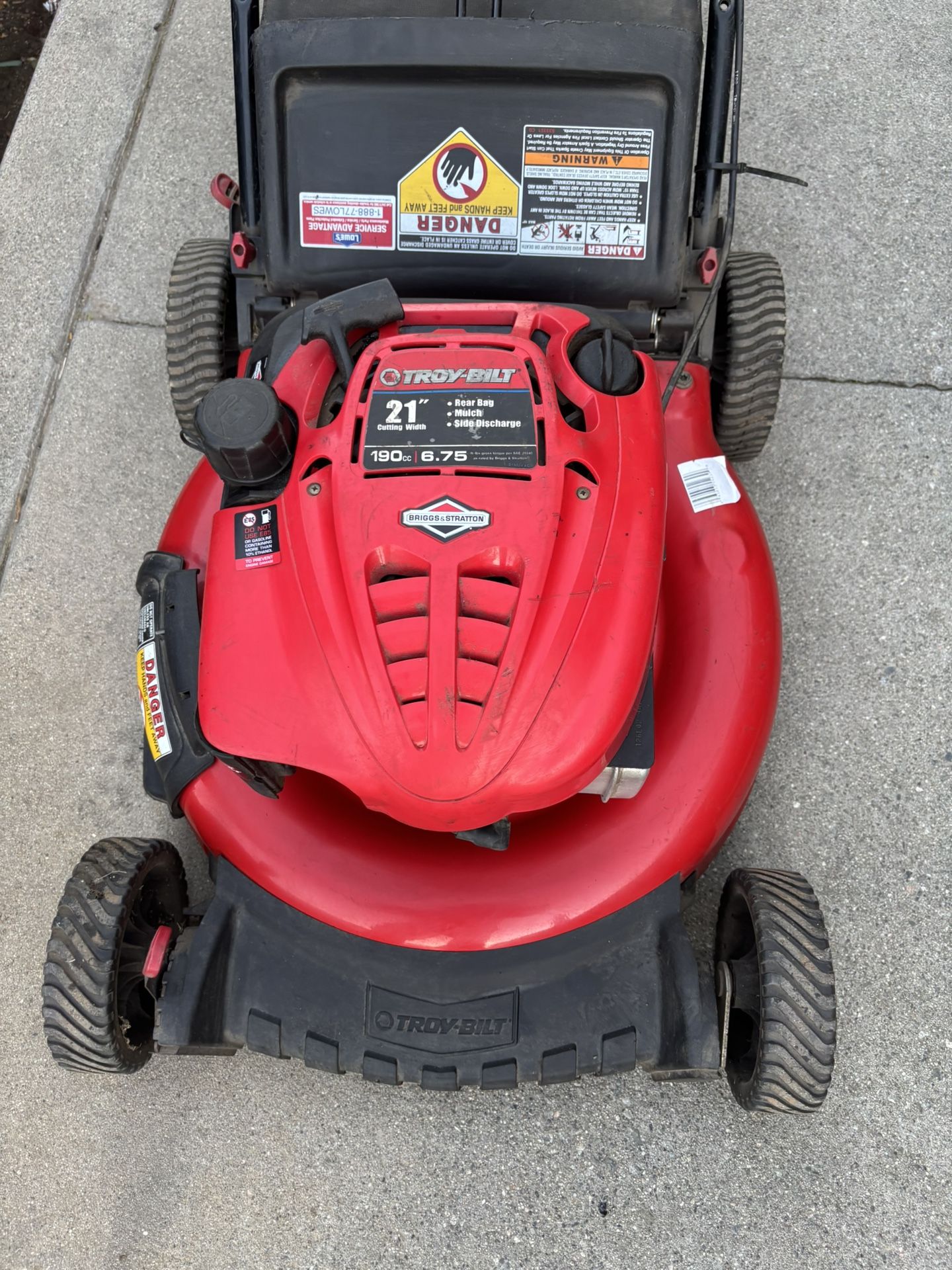 Troy Bilt 190cc 6 75 Lawn Mower