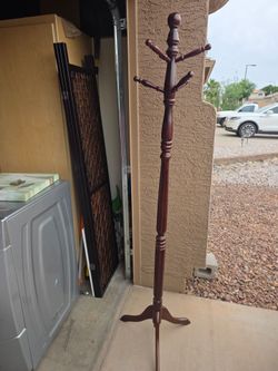 Vintage wood coat tree
