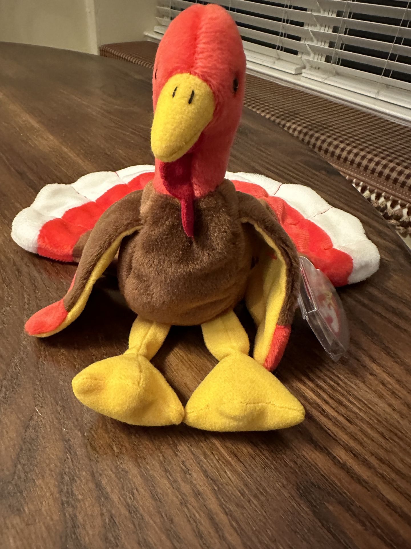 TY BEANIE BABY 1996 “GOBBLES” the TURKEY w/ PE PELLETS RARE RETIRED EXCELLENT