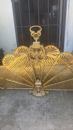 Vintage fireplace screen