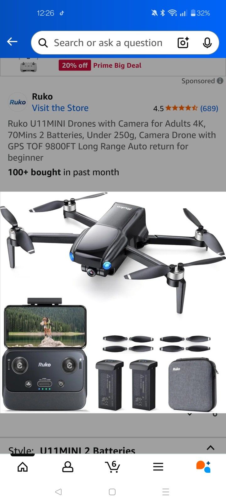 Brand NEW never Flown RUKO U11 DRONE