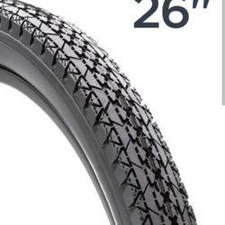 26in All Black Cruiser  Bike Tires +Tubes 