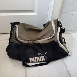 Gym Bag (Olive Green and Tan)