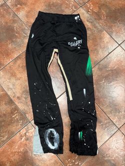 Flared Gallery Dept. Black Painted Sweatpants