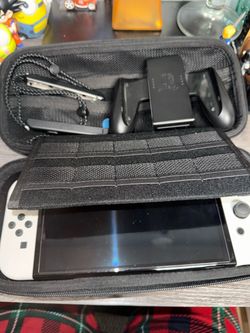 Switch oled with games and case