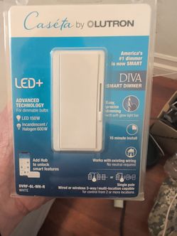 Lutron Caséta Diva Smart Dimmer Switch White