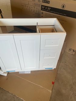 Glacier Bay Bannister 37 in. Single Sink White Bath Vanity
