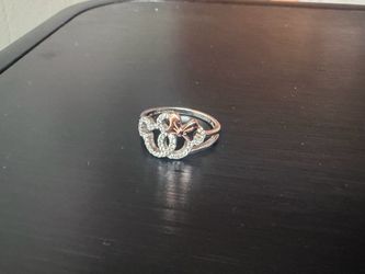 .2 ct  sterling silver Mickey & Minnie ring