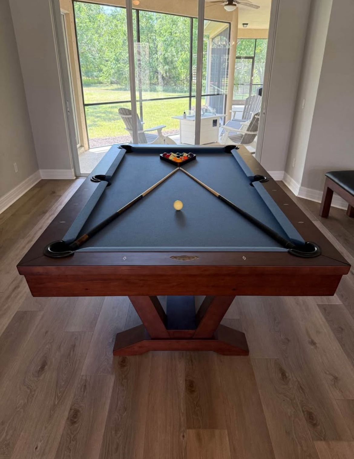 Pool Table With Storage Bench