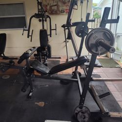 Workout Bench and Plates