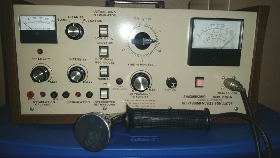 Vintage Amrex Synchrosonic Ultrasound-Muscle Stimulator model US200-G4