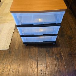 3 Drawer Rolling Storage Cart