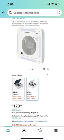 14” RV ROOF VENT FAN