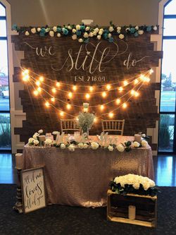 Pallet Wall Backdrop for wedding decorations