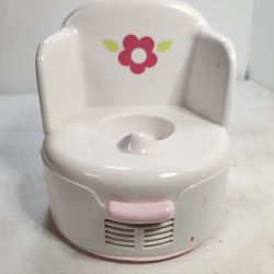 Circo Baby Doll Potty Seat w/Flushing Sound White Pink Flower Toy Training
