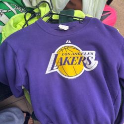 Vintage Majestic Los Angeles Lakers Purple Sweatshirt
